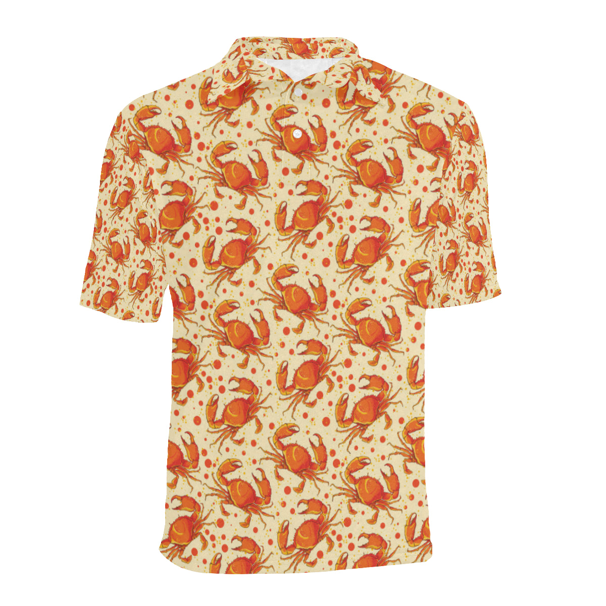 Crab Pattern Print Design 01 Men Polo Shirt