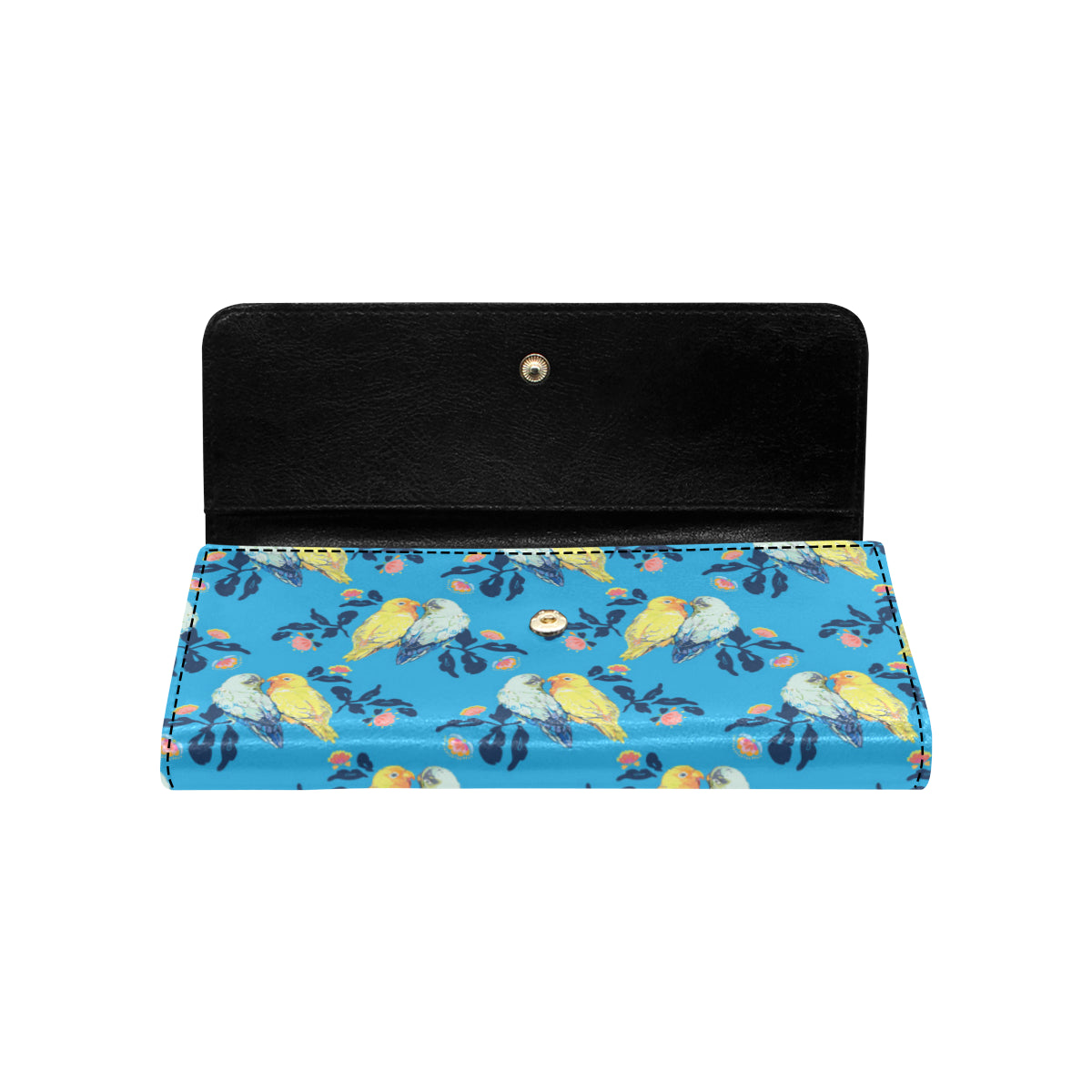 Lovebird Pattern Print Design 03 Women's Trifold Wallet