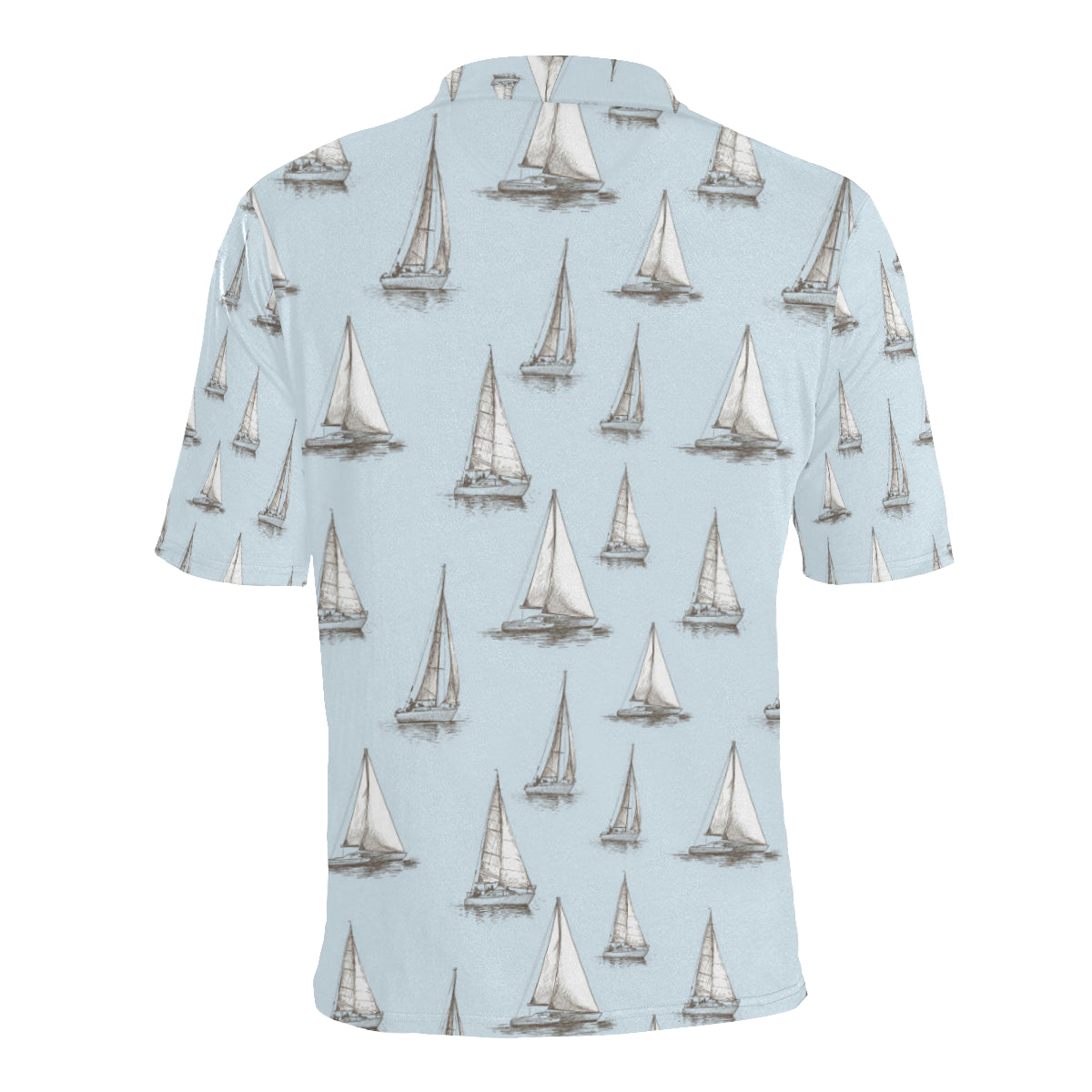 Sailing Ships Pattern Print Design A01 Men Polo Shirt