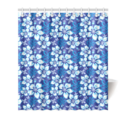 Hibiscus Pattern Print Design HB04 Shower Curtain