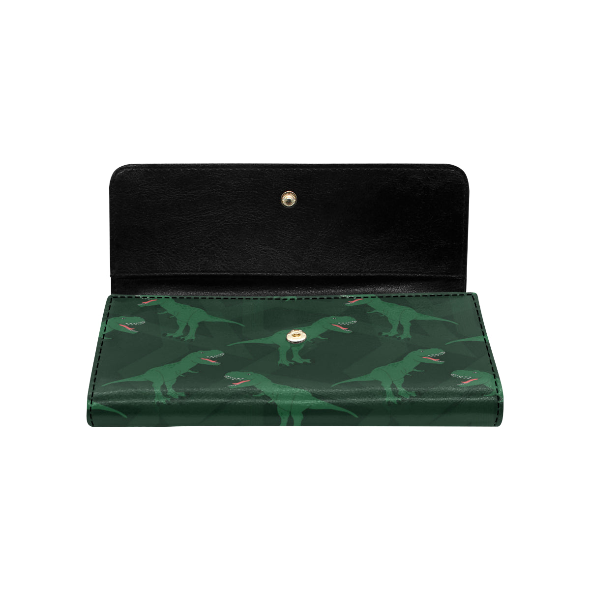 T Rex Pattern Print Design A06 Women's Trifold Wallet