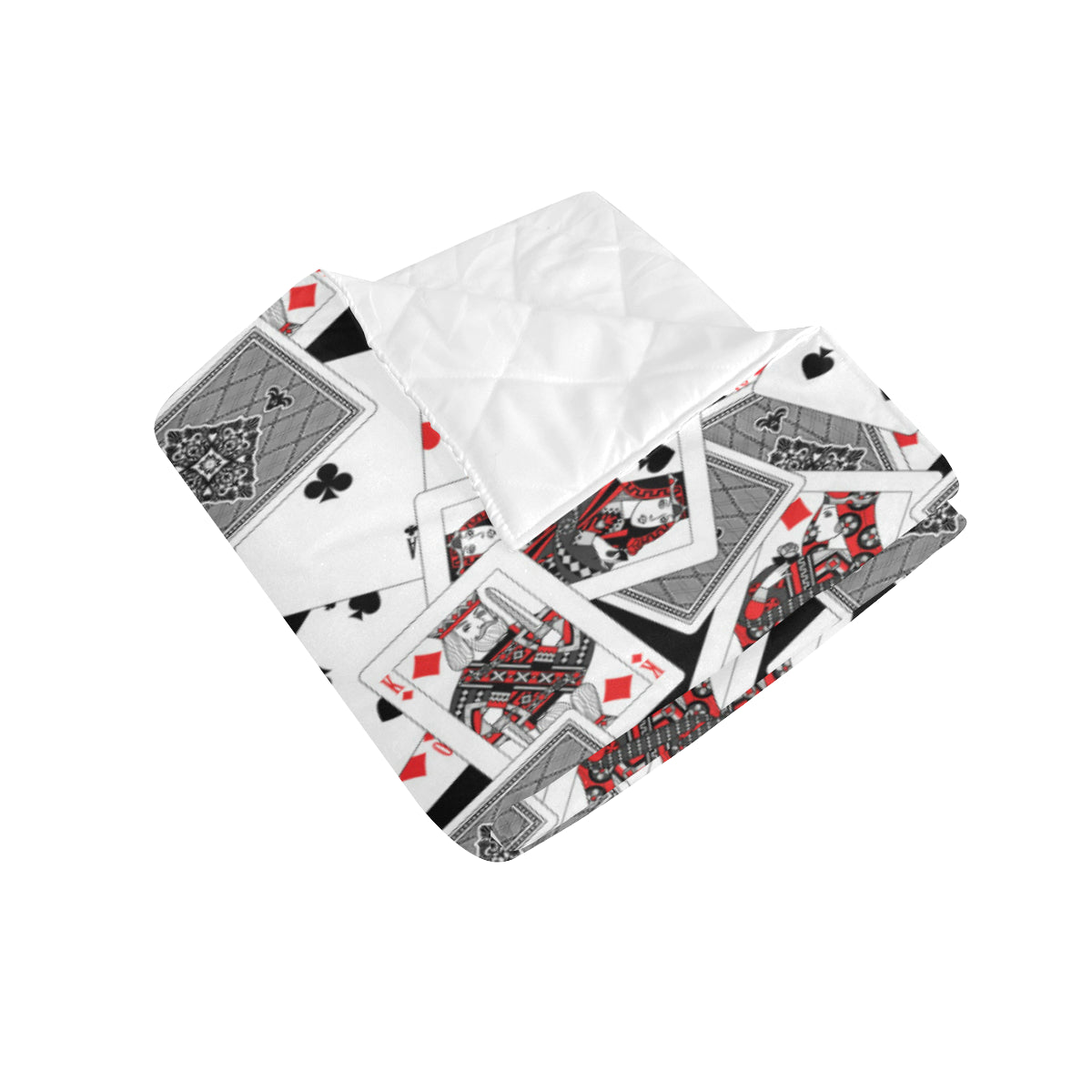 Poker Cards Pattern Print Design A04 Premium Quilt