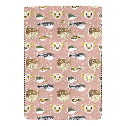Fugu Cute Pattern Print Design 01 Women's Trifold Wallet