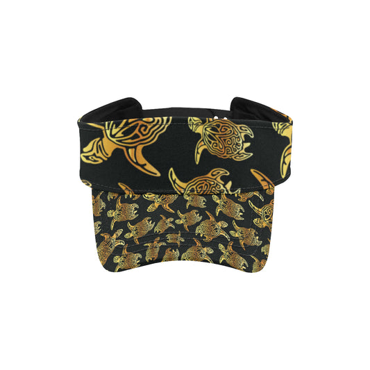 Gold Tribal Turtle Polynesian Themed Unisex Sun Visor