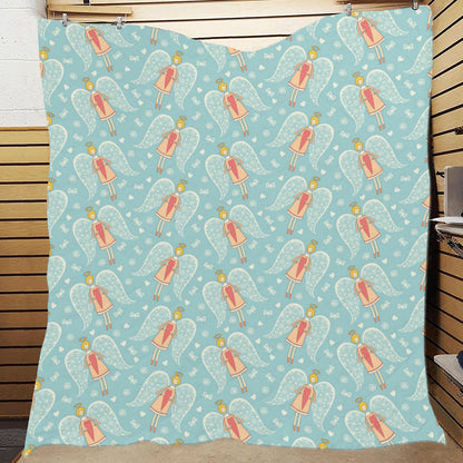 Angel Pattern Print Design 01 Premium Quilt