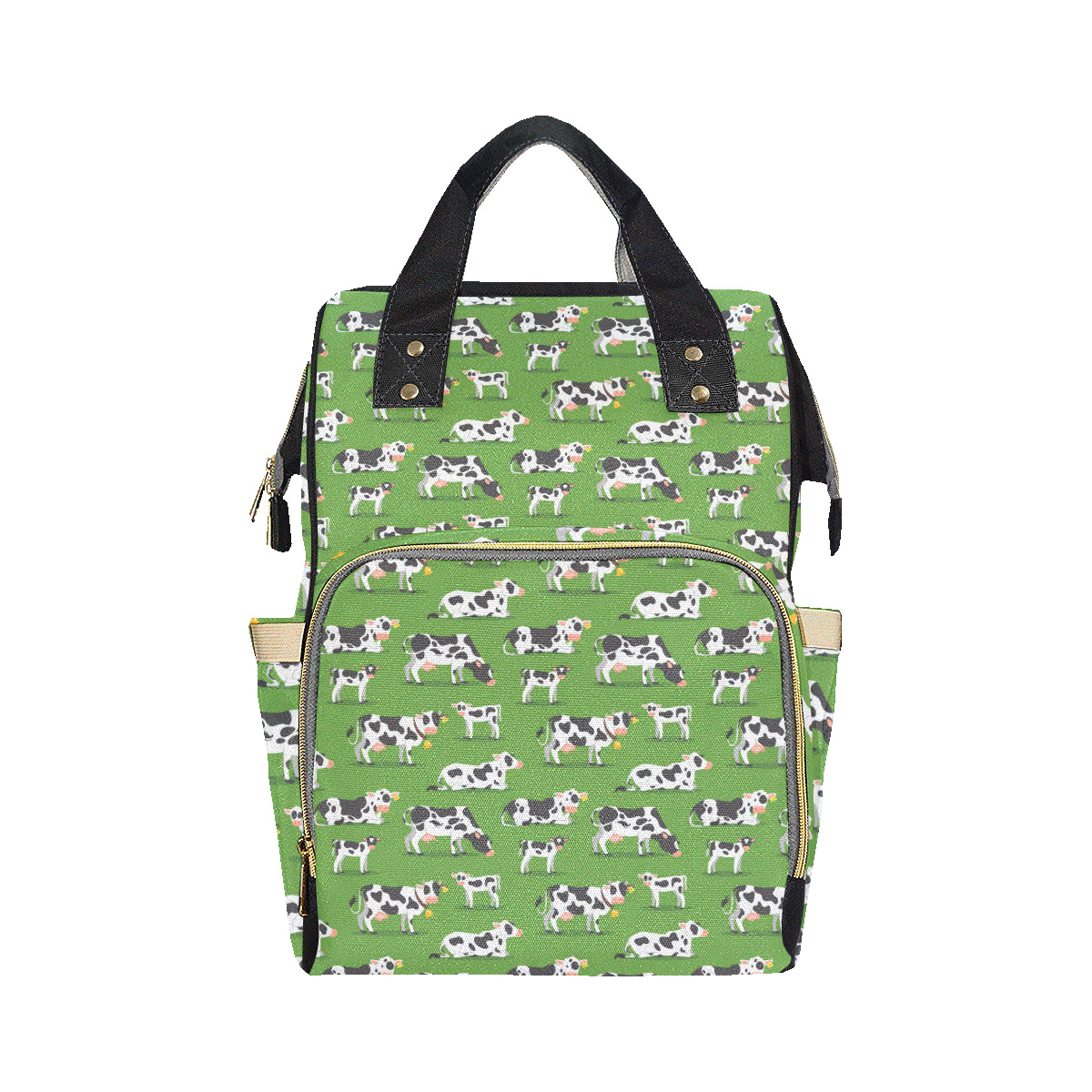 Cow Happy Print Pattern Diaper Bag Backpack