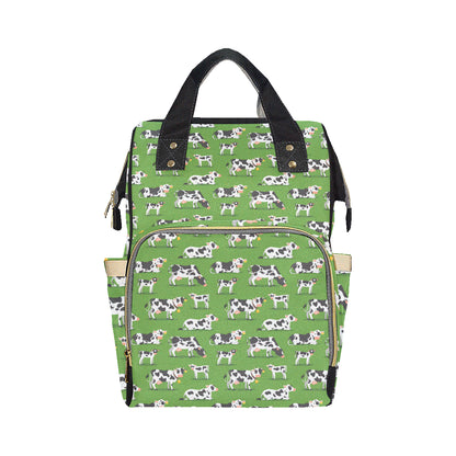 Cow Happy Print Pattern Diaper Bag Backpack