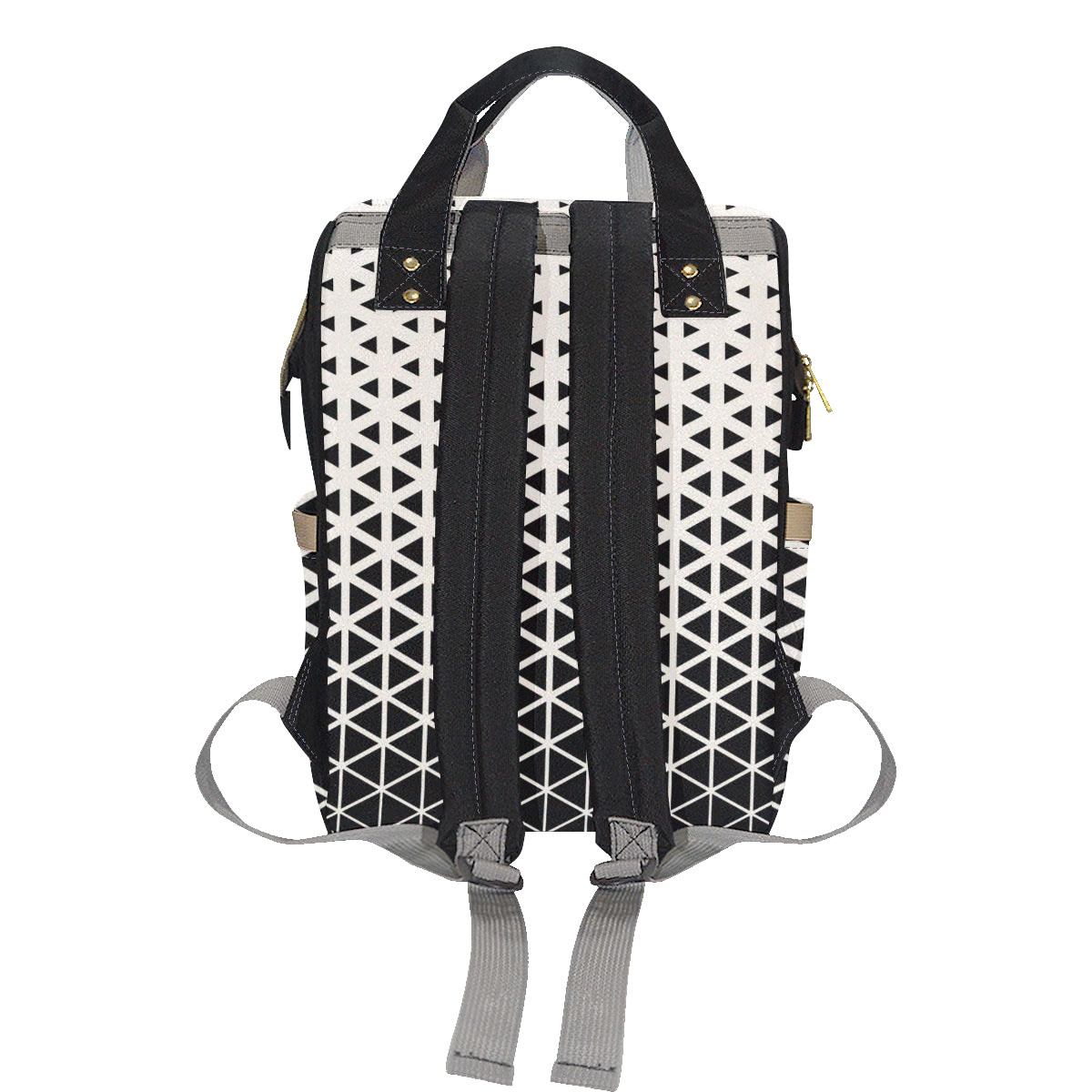 Geometric Black White Pattern Print Design 03 Diaper Bag Backpack