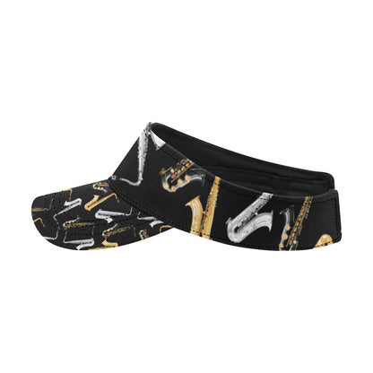 Saxophone Pattern Print Design 01 Unisex Sun Visor