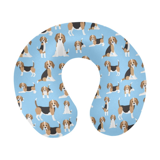 Beagle Pattern Print Design 03 U-Shaped Travel Neck Pillow