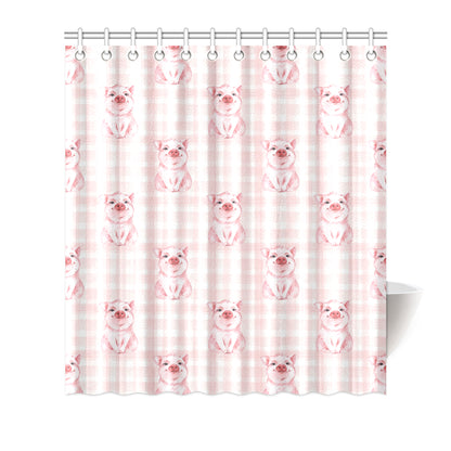 Pig Baby Pattern Print Design 01 Shower Curtain
