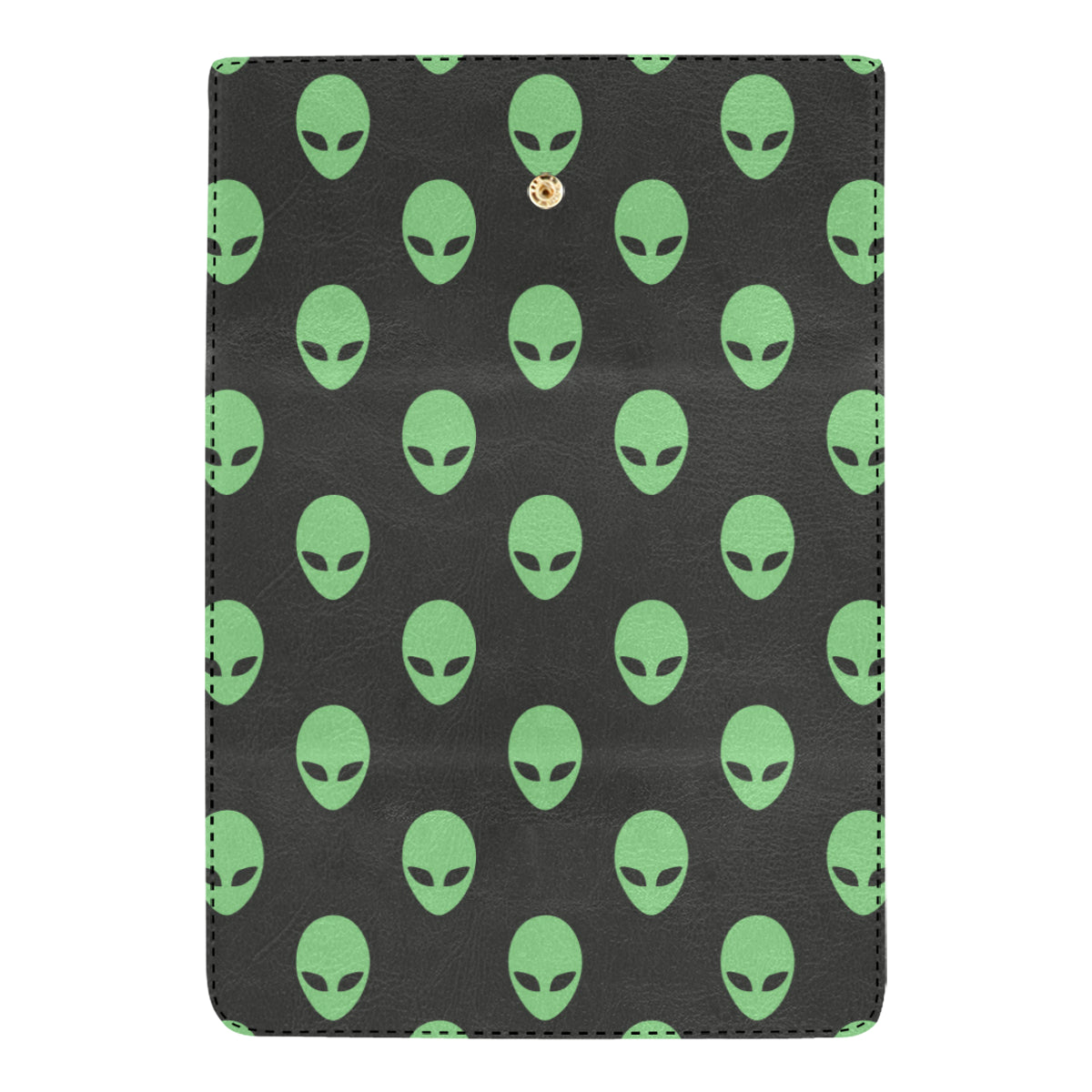 Alien Green Neon Pattern Print Design 01 Women's Trifold Wallet