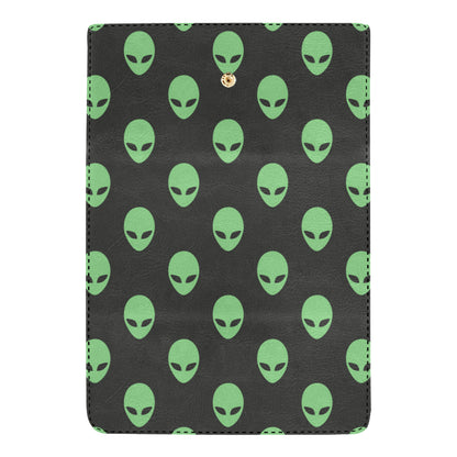 Alien Green Neon Pattern Print Design 01 Women's Trifold Wallet