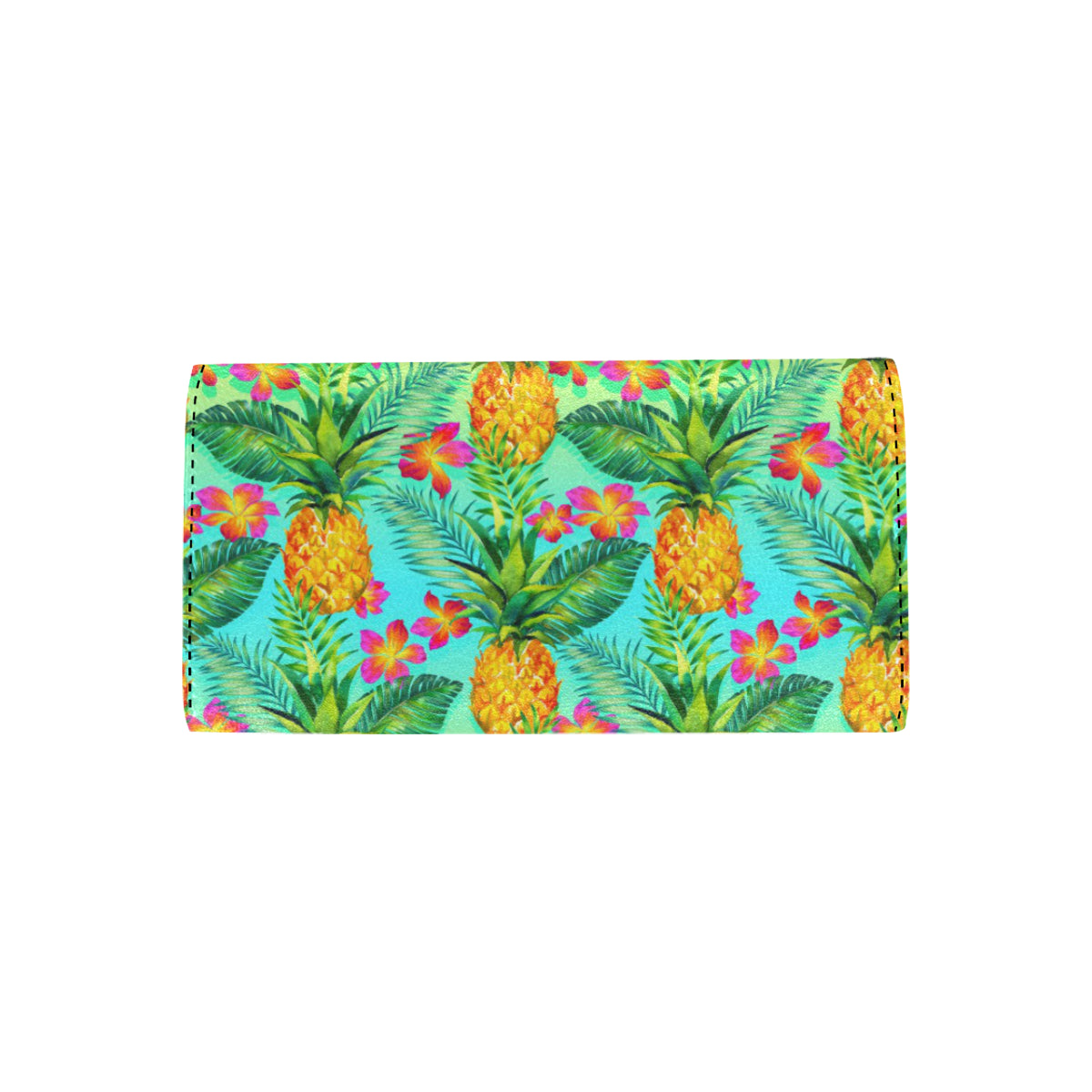 Pineapple Pattern Print Design PP010 Women's Trifold Wallet