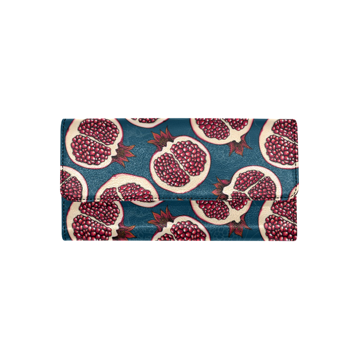 Pomegranate Pattern Print Design PG02 Women's Trifold Wallet