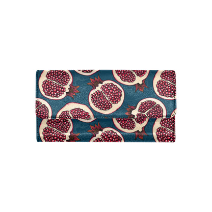 Pomegranate Pattern Print Design PG02 Women's Trifold Wallet