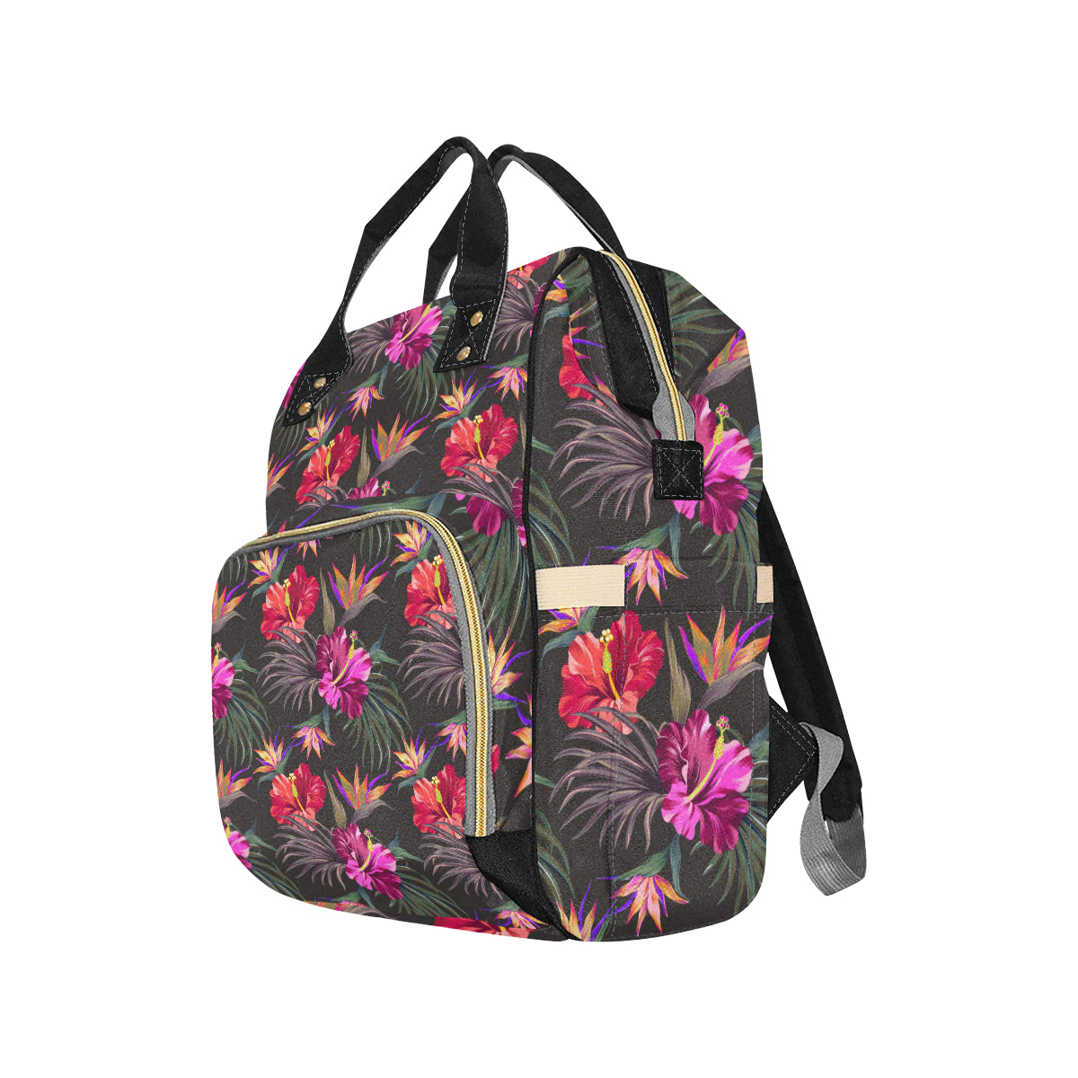 Hibiscus Pattern Print Design HB014 Diaper Bag Backpack