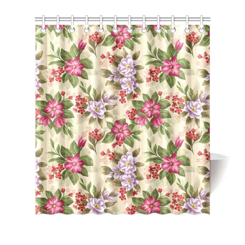 Summer Floral Pattern Print Design SF08 Shower Curtain
