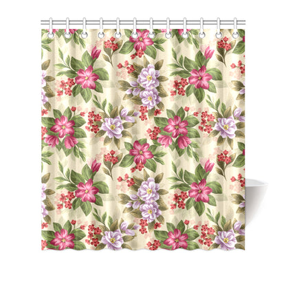 Summer Floral Pattern Print Design SF08 Shower Curtain