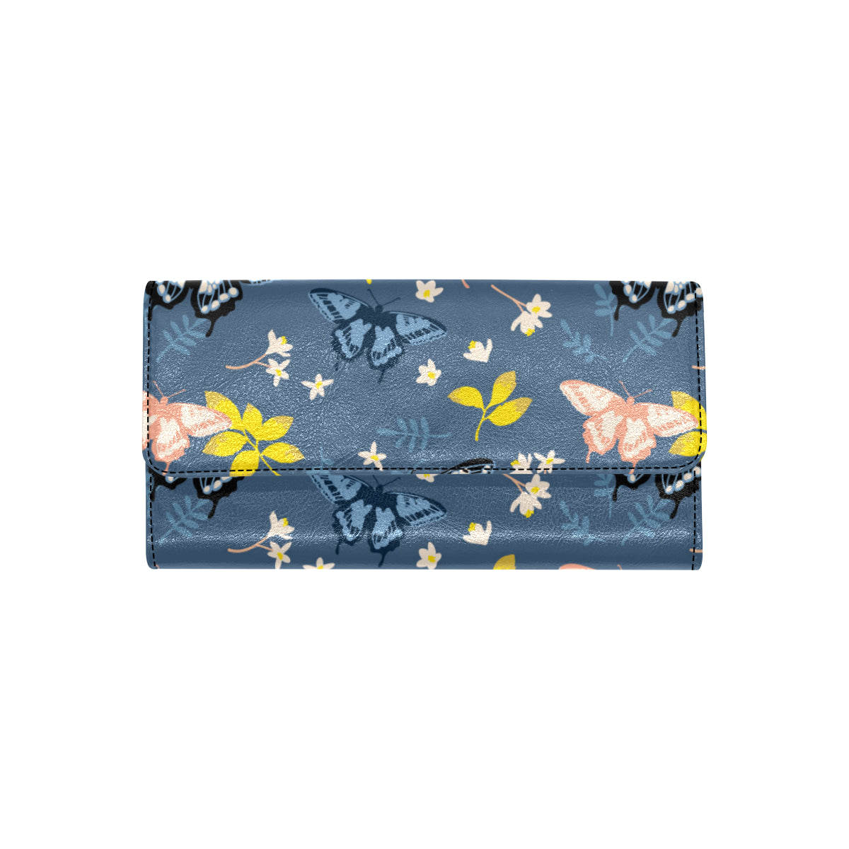Monarch Butterfly Pattern Print Design 02 Women's Trifold Wallet