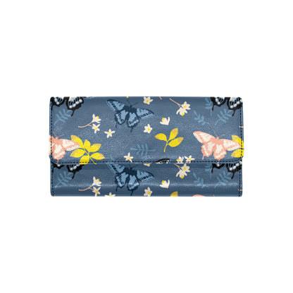 Monarch Butterfly Pattern Print Design 02 Women's Trifold Wallet