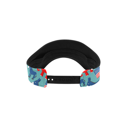 Donkey Red Elephant Pattern Print Design 03 Unisex Sun Visor