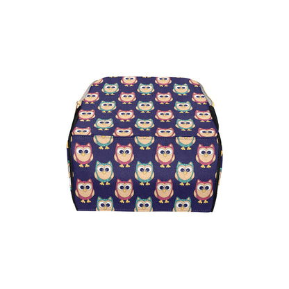 Owl Pattern Print Design A06 Diaper Bag Backpack