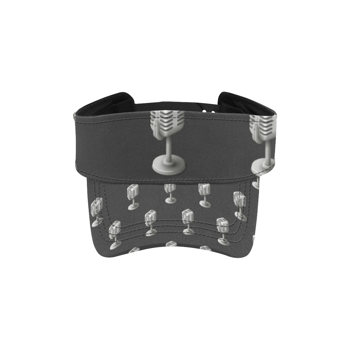 Microphone Vintage Pattern Print Design 01 Unisex Sun Visor