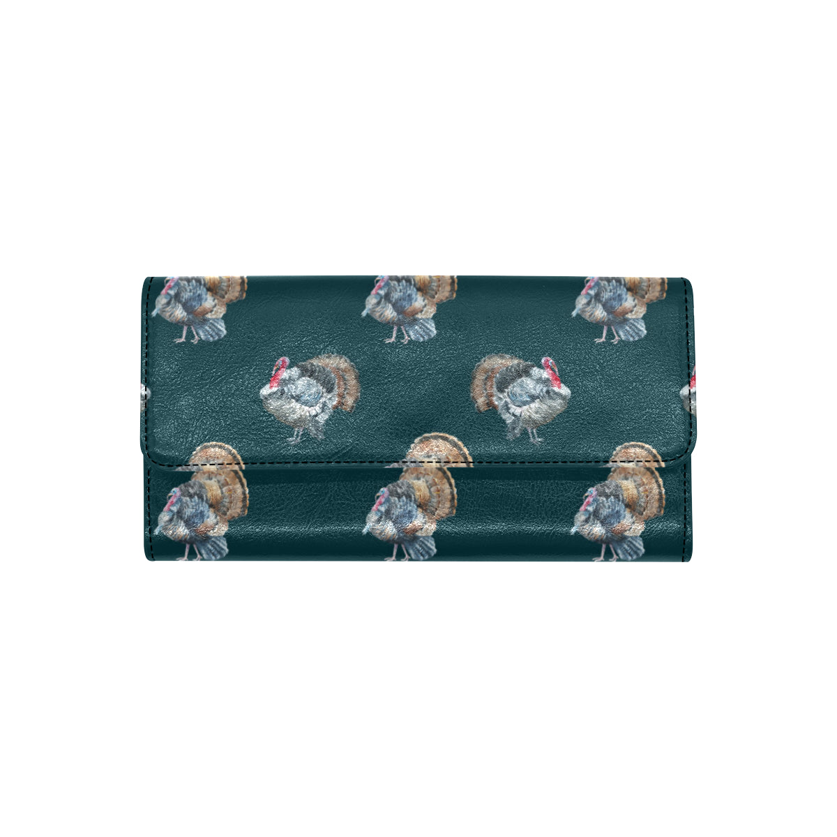 Turkey Pattern Print Design 03 Women's Trifold Wallet
