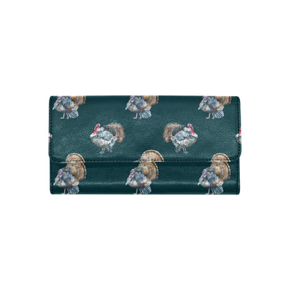 Turkey Pattern Print Design 03 Women's Trifold Wallet