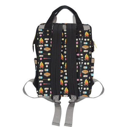 Camping Campfire Marshmallows Diaper Bag Backpack