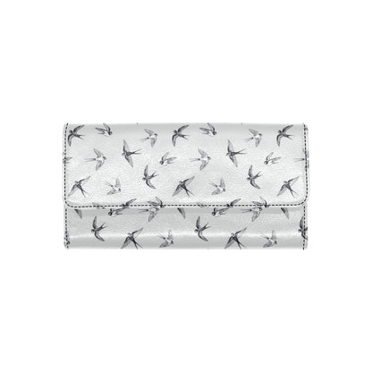 Swallow Bird Pattern Print Design 04 Women's Trifold Wallet