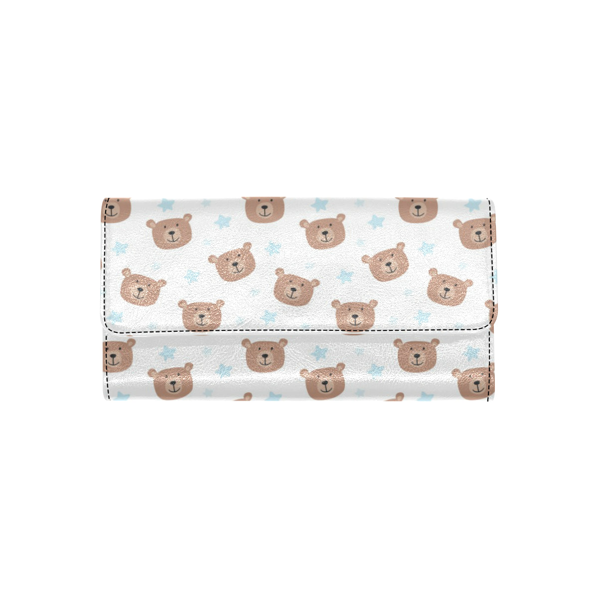 Bear Pattern Print Design BE02 Women's Trifold Wallet
