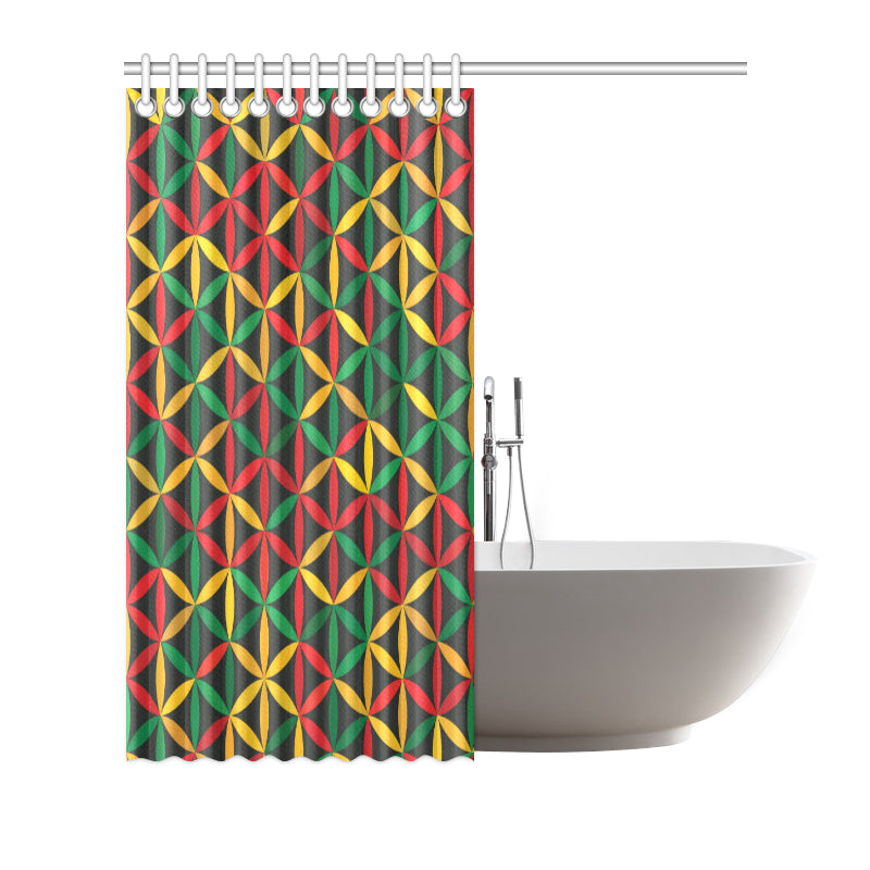 Rasta Pattern Print Design A04 Shower Curtain