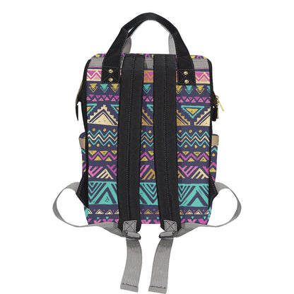 Multicolor Tribal aztec Diaper Bag Backpack