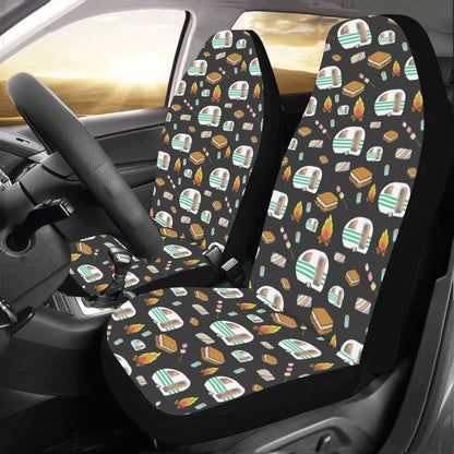 Camper marshmallow Camping Design Print Car Seat Covers (Set of 2)