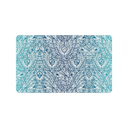 Angel Wings Boho Design Themed Print Rubber Doormat
