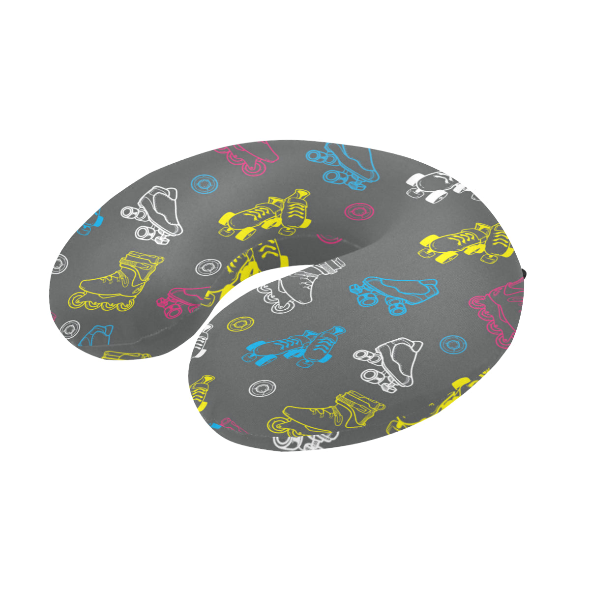 Roller skate Pattern Print Design A02 U-Shaped Travel Neck Pillow