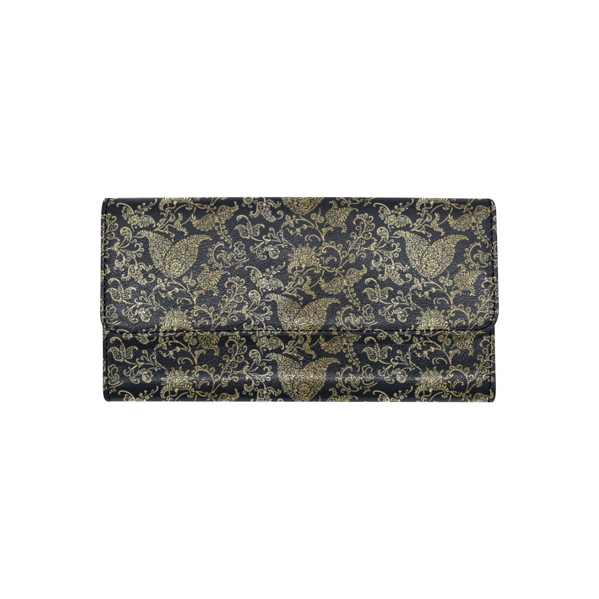 Brocade Pattern Print Design 04 Women's Trifold Wallet