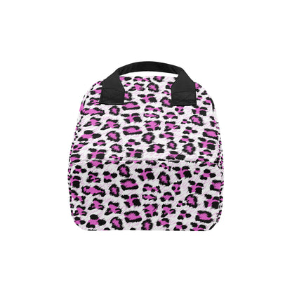 Leopard Pink Skin Print Insulated Lunch Bag