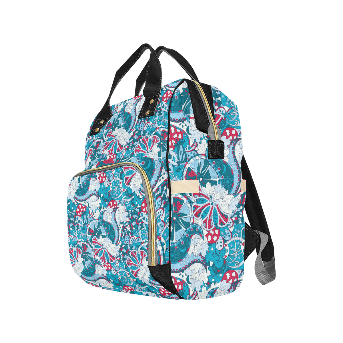Funky Retro Pattern Print Design A05 Diaper Bag Backpack