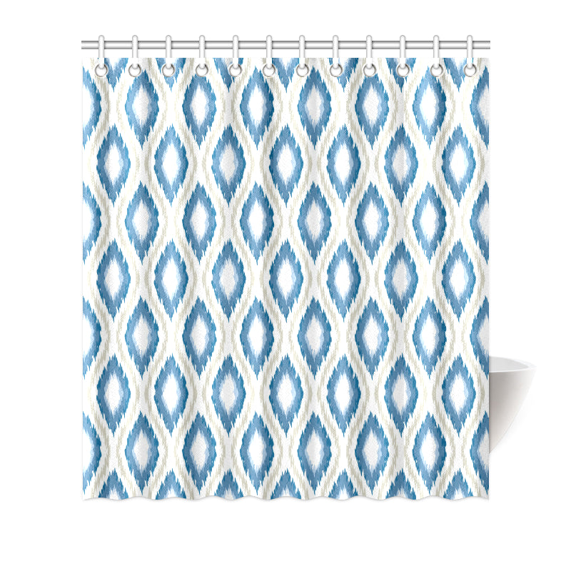 Ikat Pattern Print Design 02 Shower Curtain