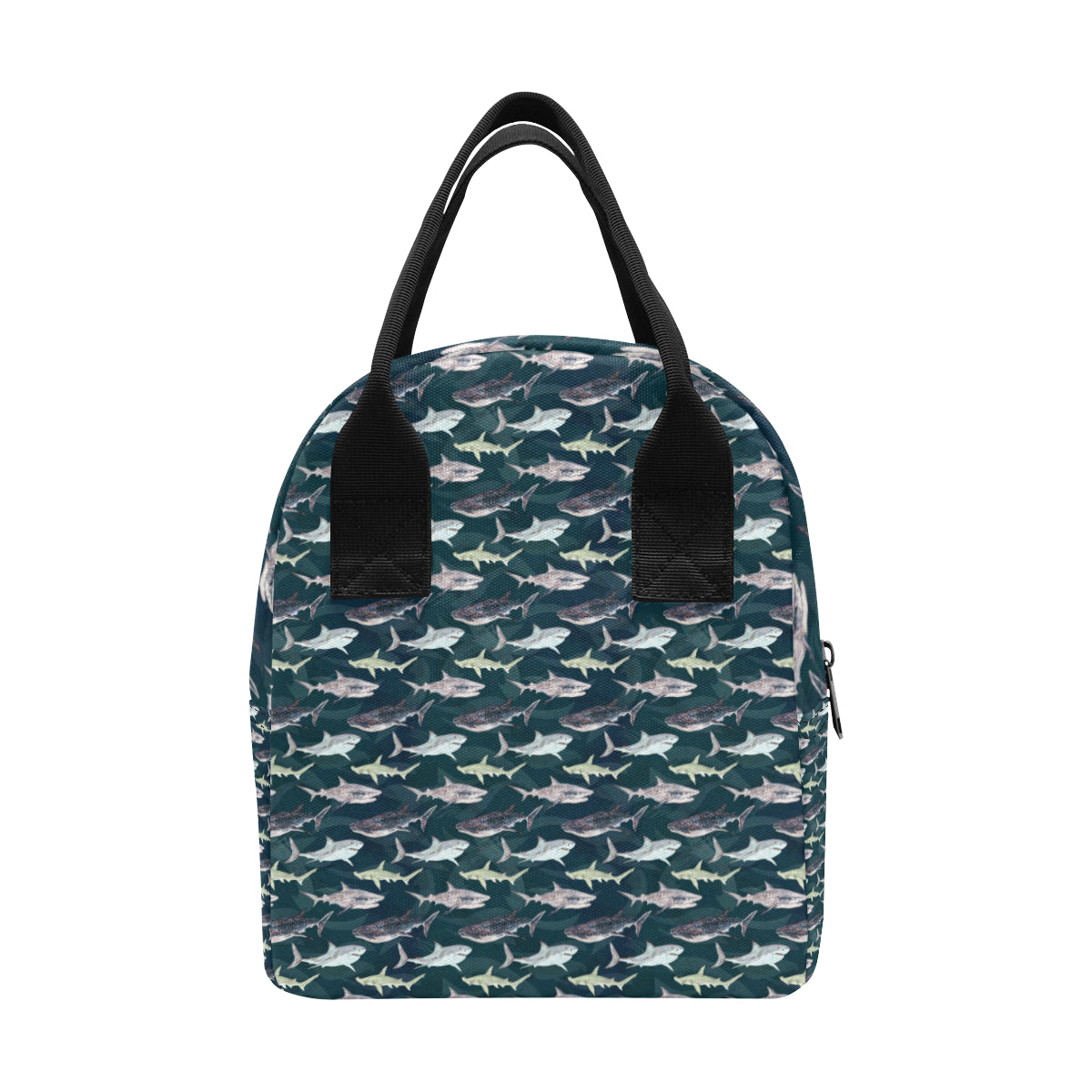 Shark Pattern Print Insulated Lunch Bag