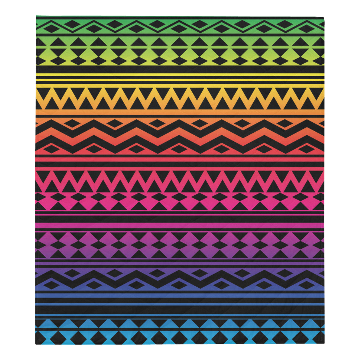 Rainbow Tribal Pattern Print Design A02 Premium Quilt