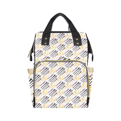 Clarinet Pattern Print Design 01 Diaper Bag Backpack