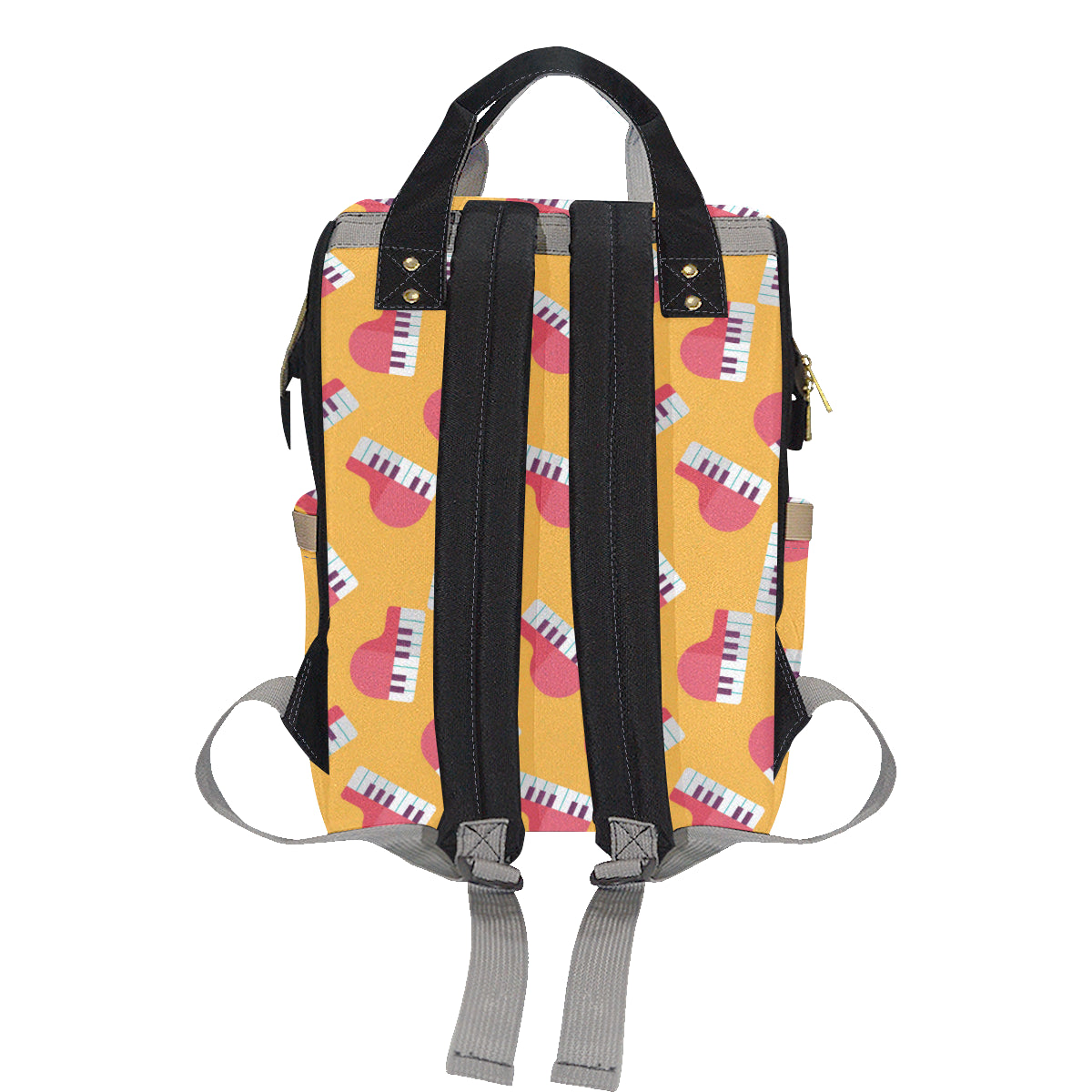 Piano Pattern Print Design 02 Diaper Bag Backpack