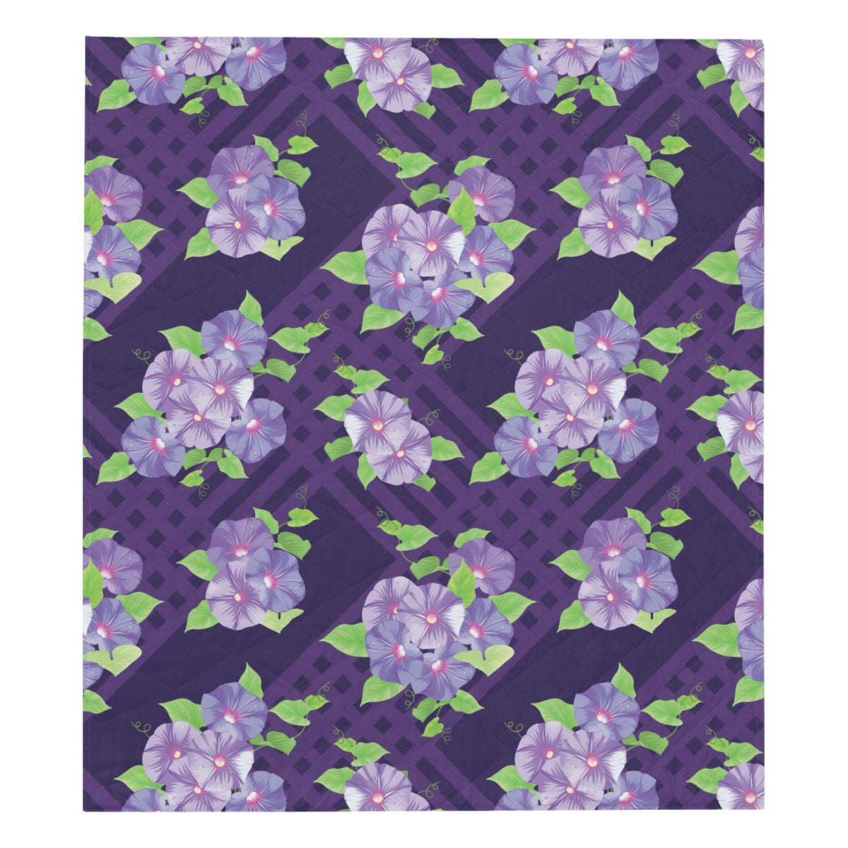 Morning Glory Pattern Print Design MG03 Premium Quilt