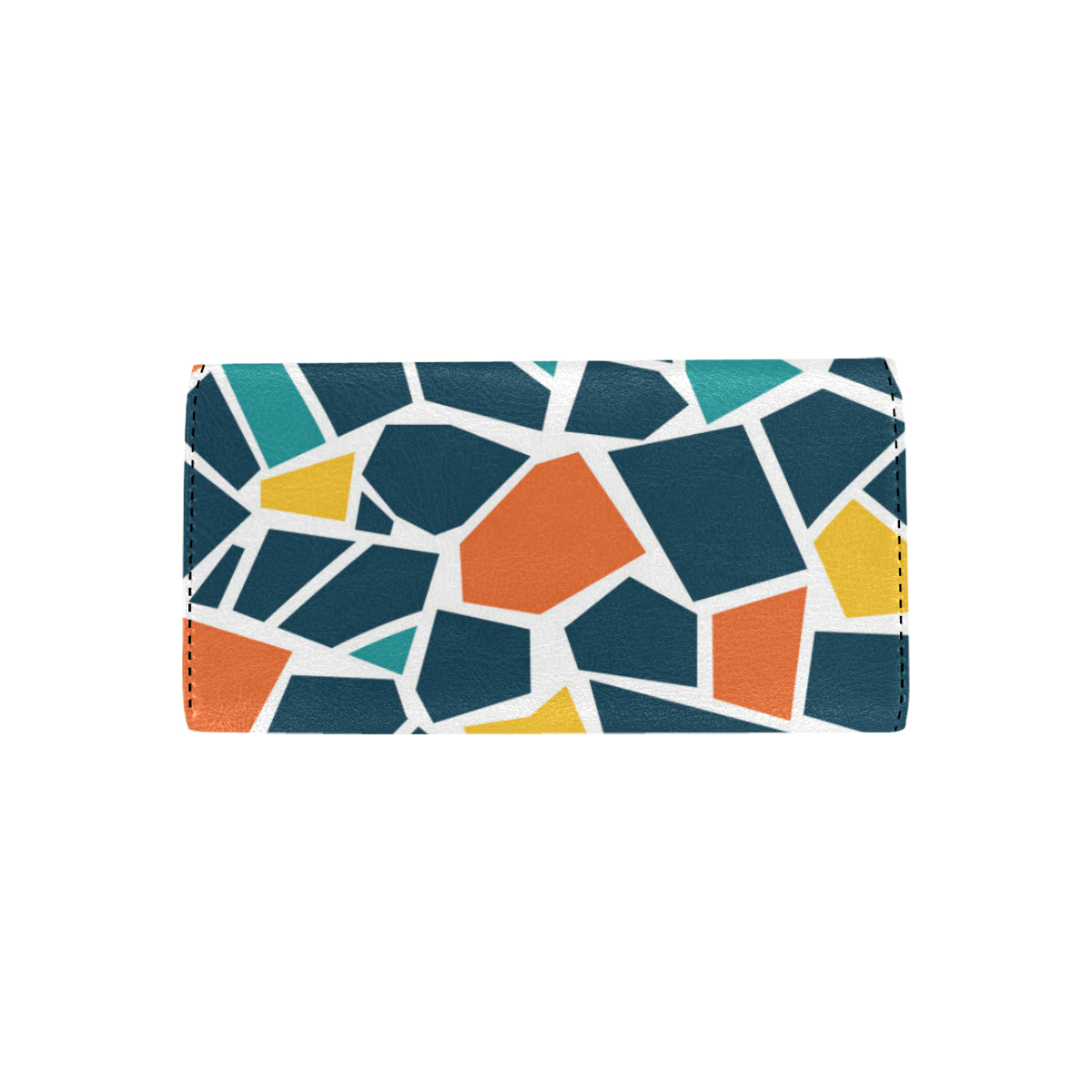 Mosaic Pattern Print Design 02 Women's Trifold Wallet