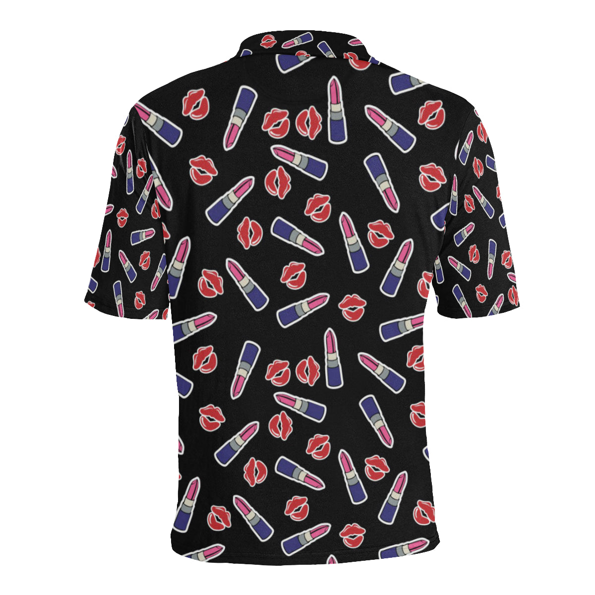 Lipstick Pattern Print Design LT01 Men Polo Shirt