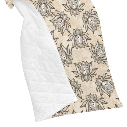 lotus Boho Pattern Print Design LO05 Premium Quilt